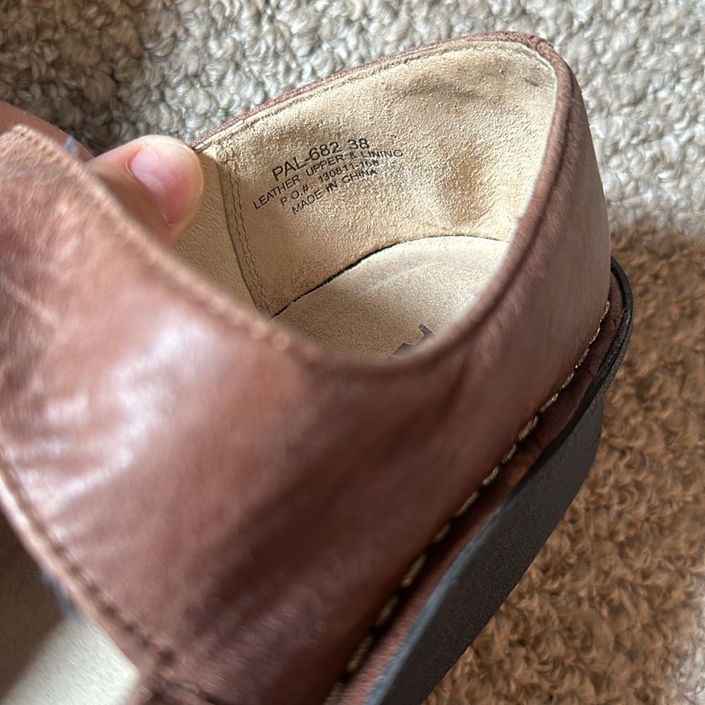 Allegria Women’s clogs, brown leather size 38 - Picture 3 of 5